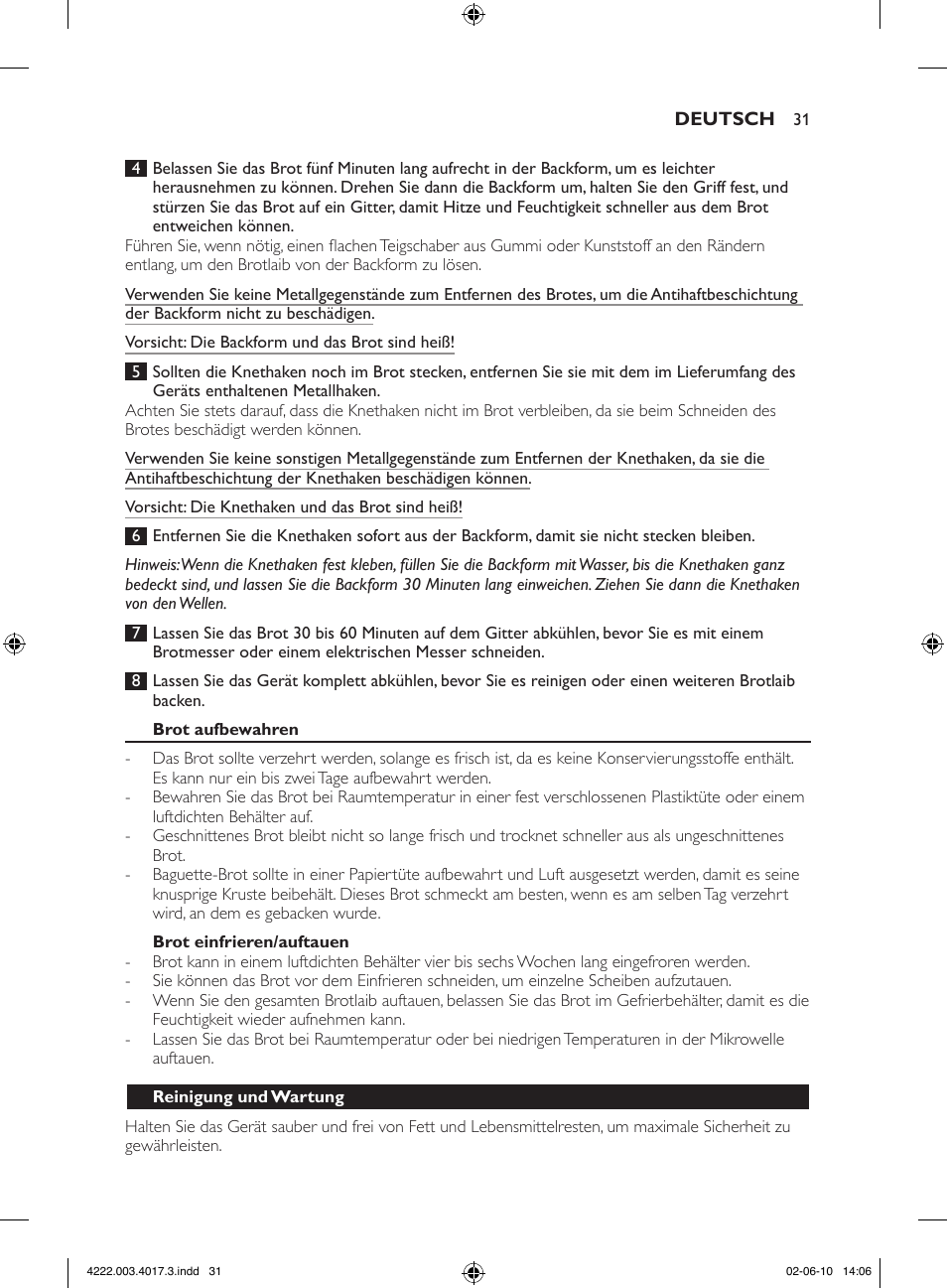 Philips Pure Essentials Collection Machine à pain User Manual | Page 31 / 126