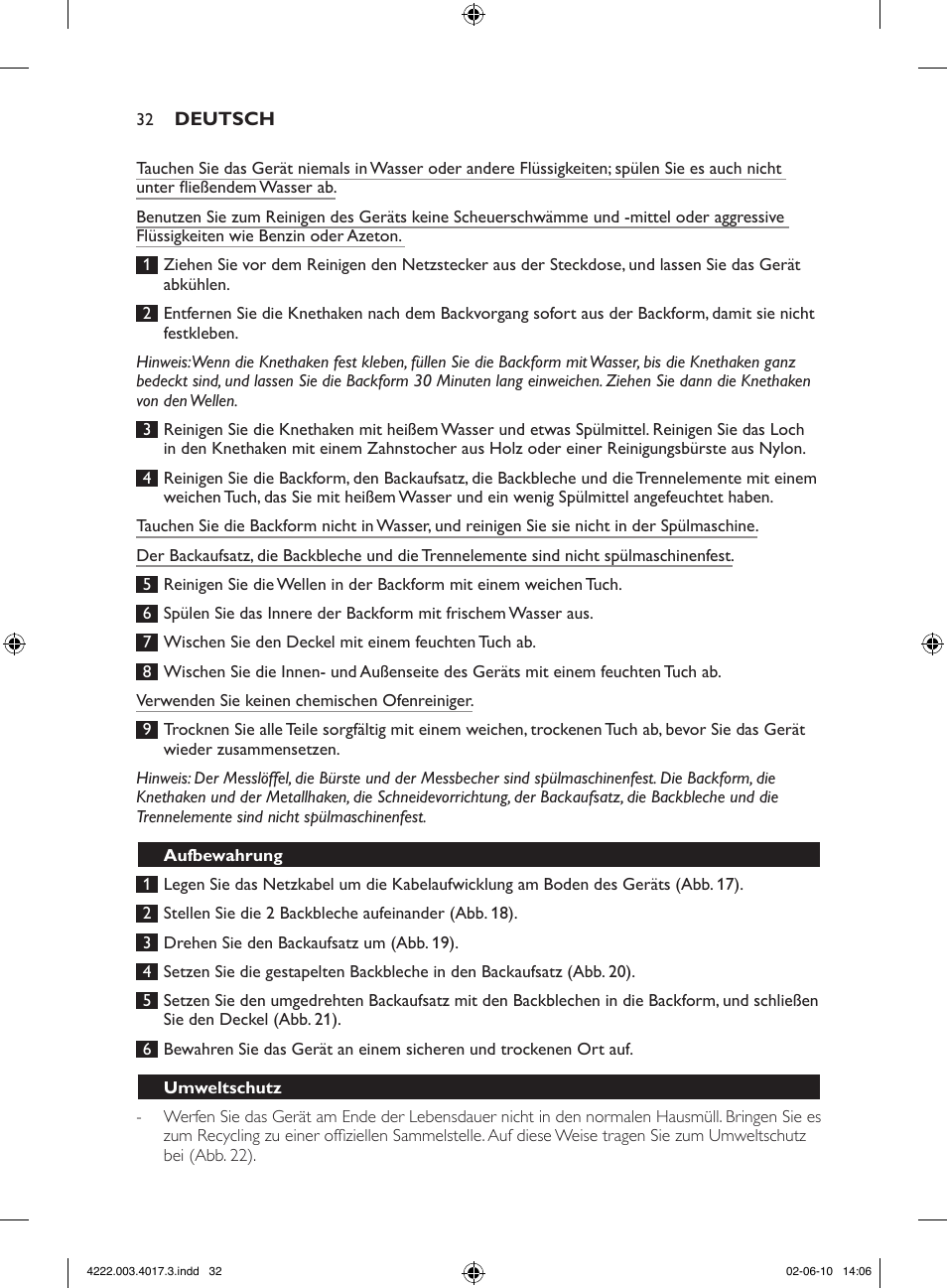 Philips Pure Essentials Collection Machine à pain User Manual | Page 32 / 126