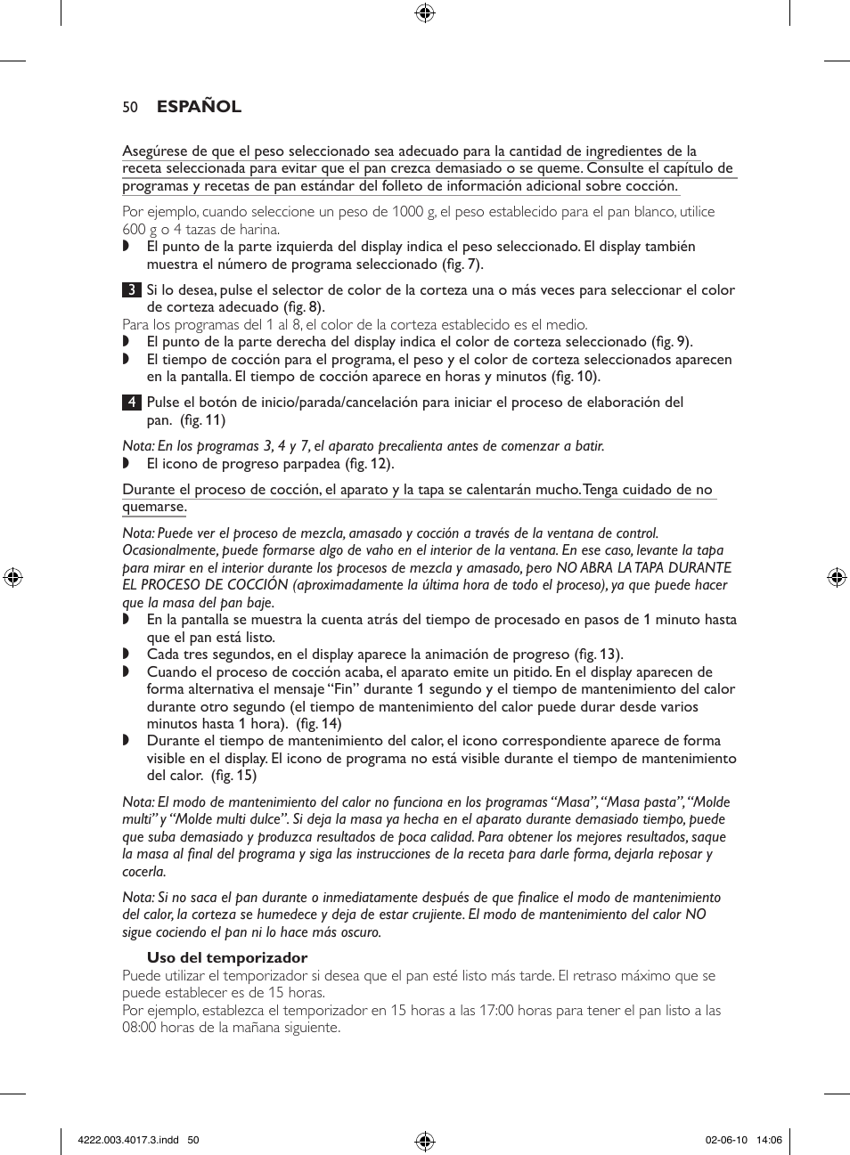 Philips Pure Essentials Collection Machine à pain User Manual | Page 50 / 126