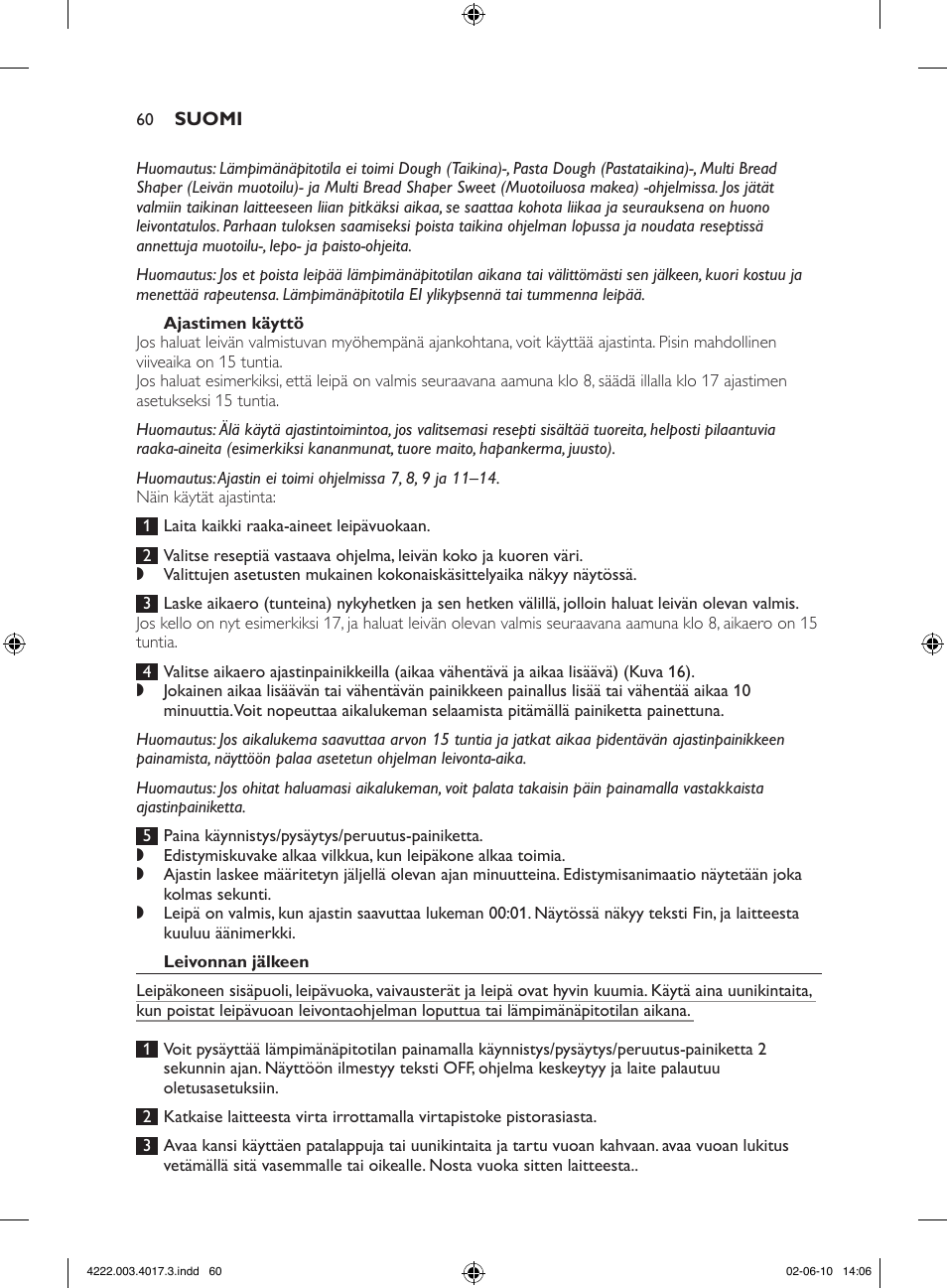 Philips Pure Essentials Collection Machine à pain User Manual | Page 60 / 126