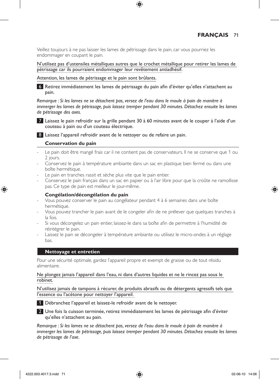 Philips Pure Essentials Collection Machine à pain User Manual | Page 71 / 126