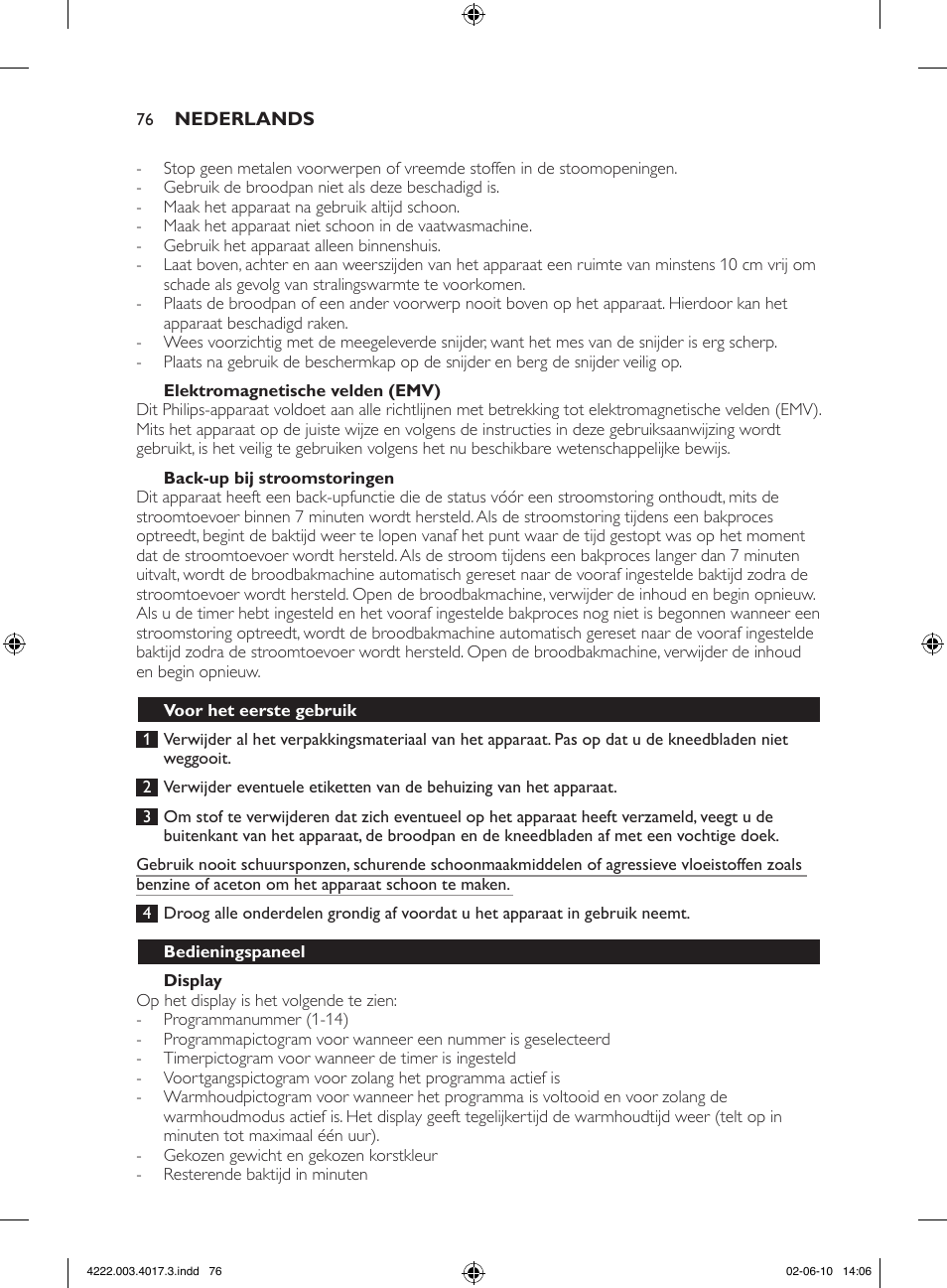 Philips Pure Essentials Collection Machine à pain User Manual | Page 76 / 126