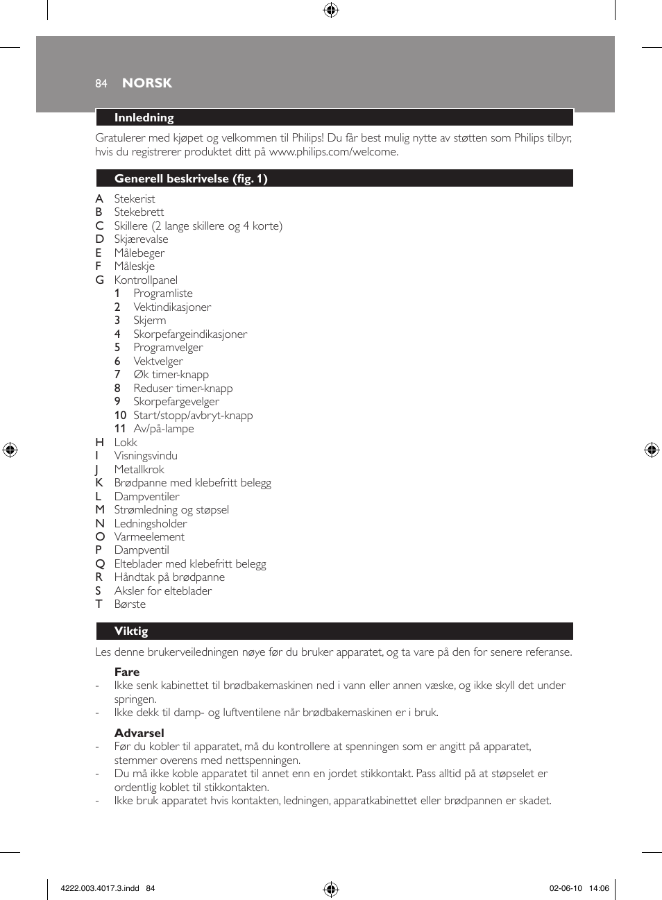 Philips Pure Essentials Collection Machine à pain User Manual | Page 84 / 126