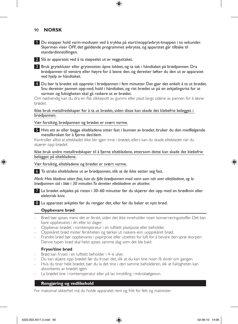 Philips Pure Essentials Collection Machine à pain User Manual | Page 90 / 126