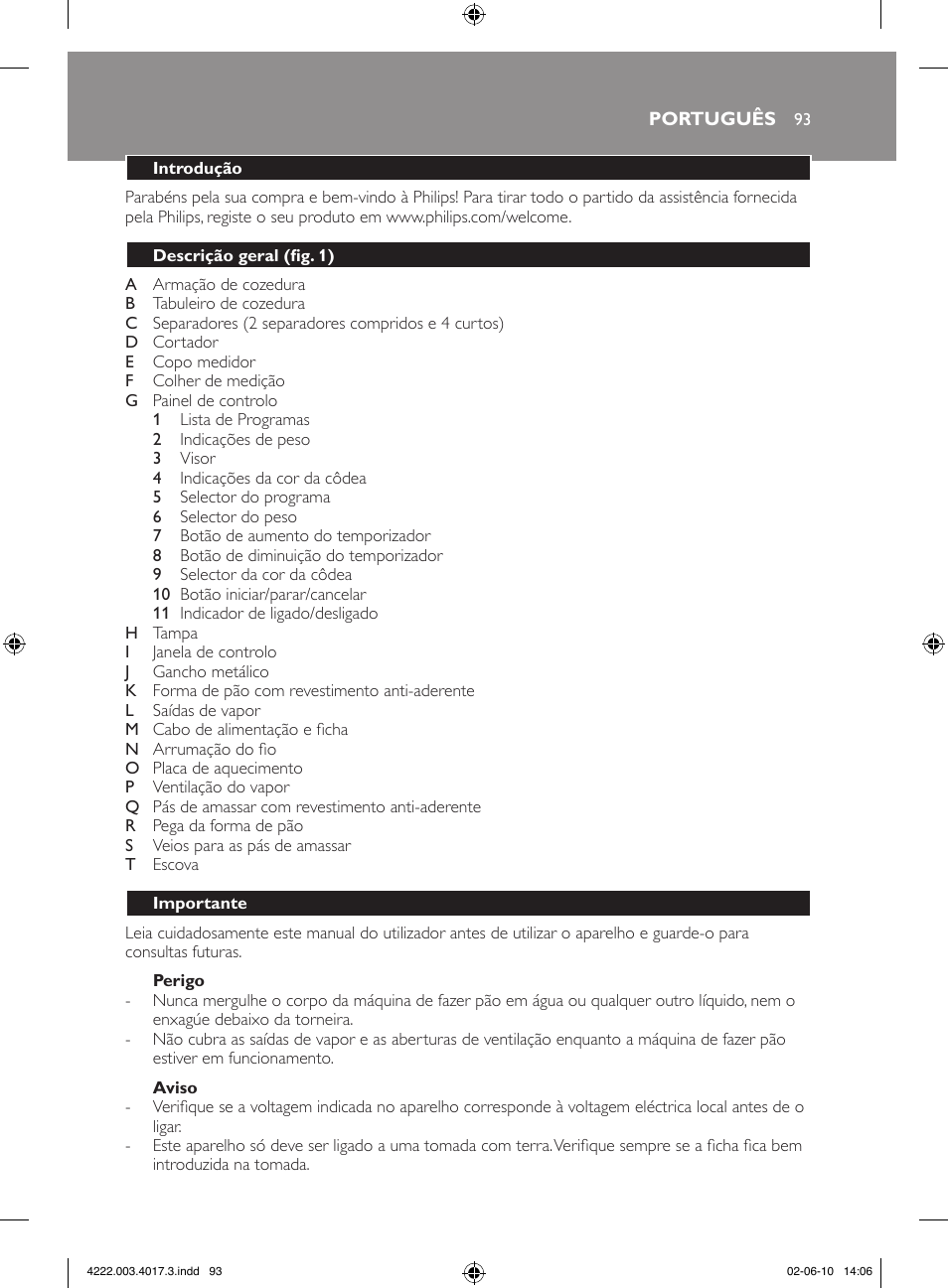 Philips Pure Essentials Collection Machine à pain User Manual | Page 93 / 126