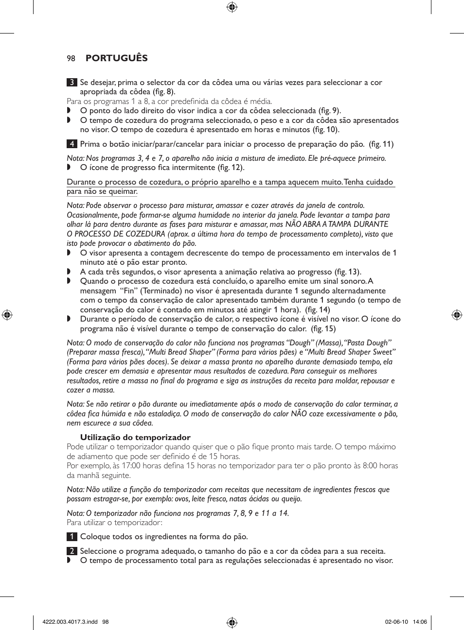 Philips Pure Essentials Collection Machine à pain User Manual | Page 98 / 126
