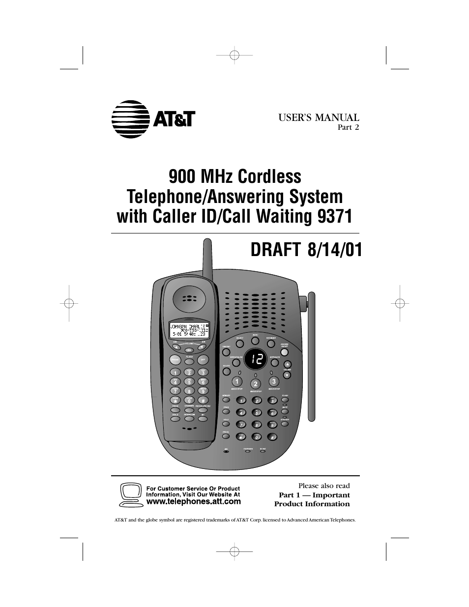 AT&T 9371 User Manual | 36 pages