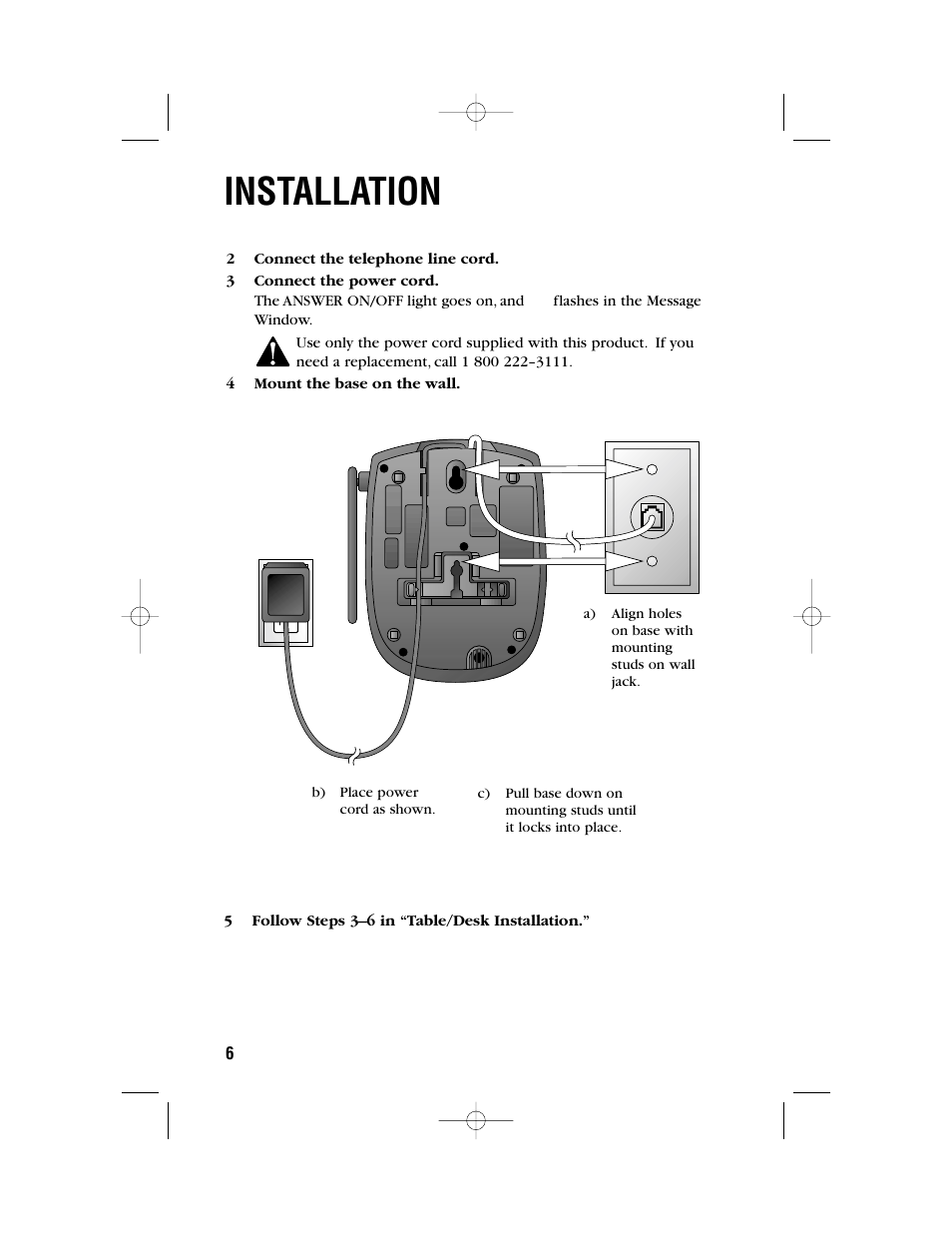 Installation | AT&T 9371 User Manual | Page 9 / 36