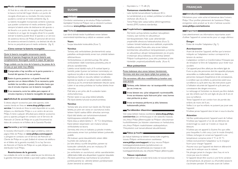 Philips Do-It-Yourself clipper Se tondre les cheveux soi-même User Manual | Page 4 / 10