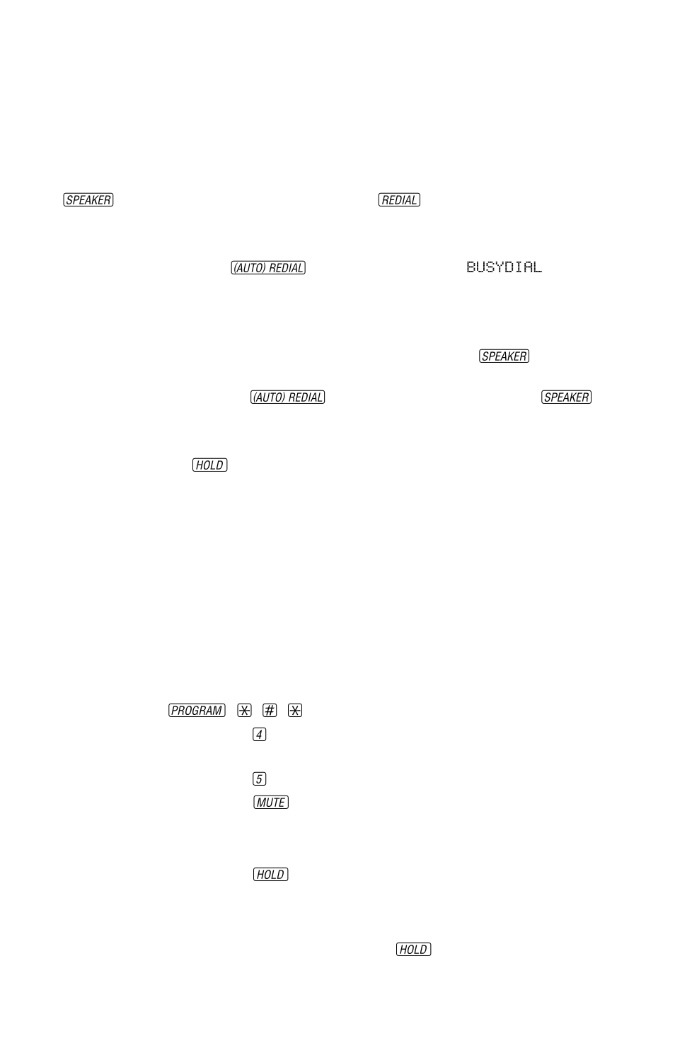 Operation, Redial, Auto redial | Hold, Switch between lines | AT&T 874 User Manual | Page 17 / 31