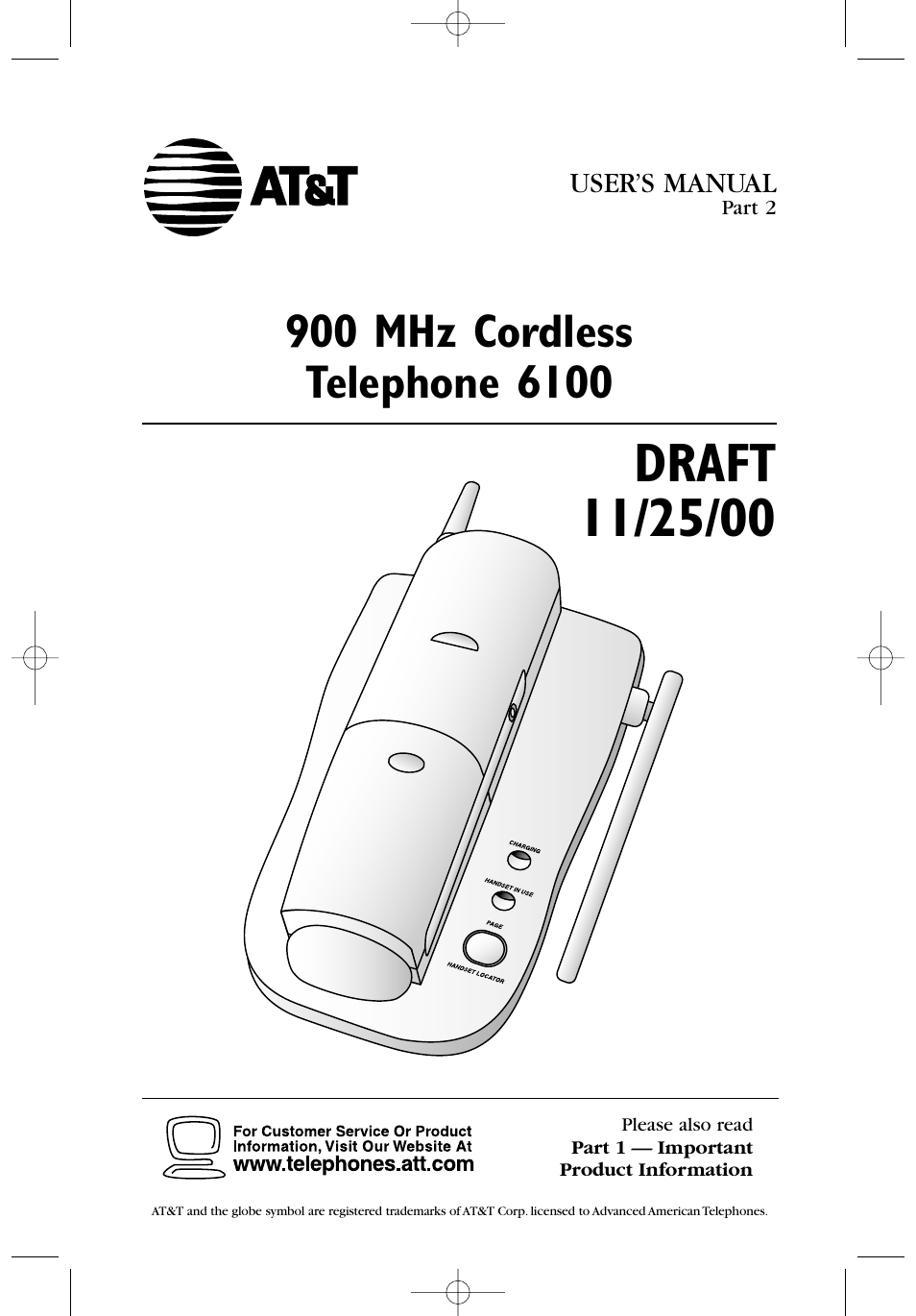 AT&T 6100 User Manual | 17 pages