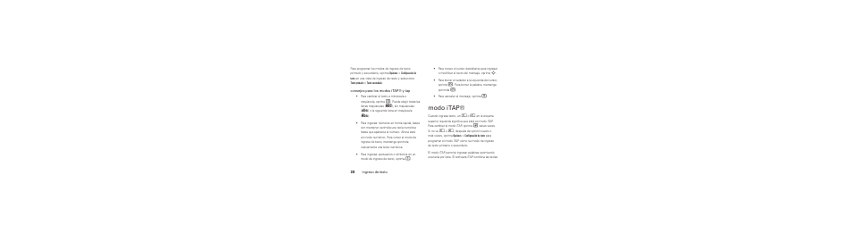 Modo itap, Modo i | AT&T MOTO Z9 User Manual | Page 150 / 248