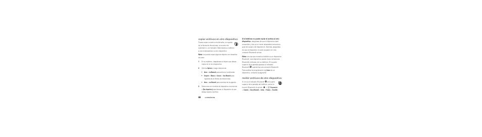 Copiar archivos en otro dispositivo, Recibir archivos de otro dispositivo | AT&T MOTO Z9 User Manual | Page 208 / 248