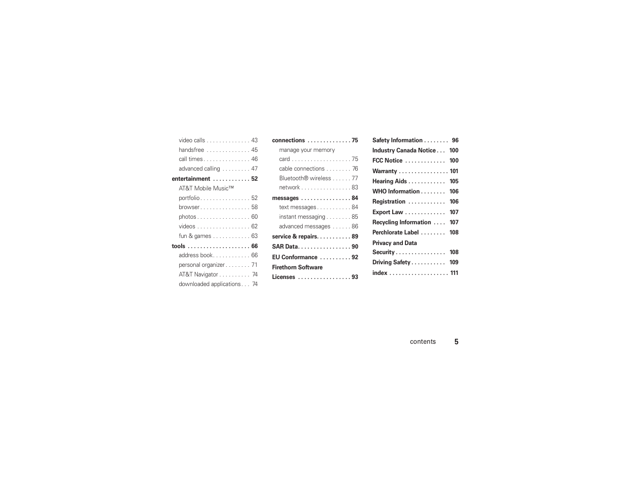AT&T MOTO Z9 User Manual | Page 7 / 248