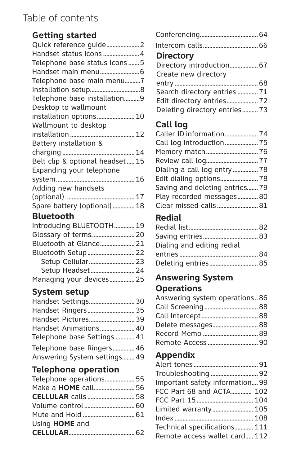 AT&T EP5632/EP5632-2 User Manual | Page 5 / 117