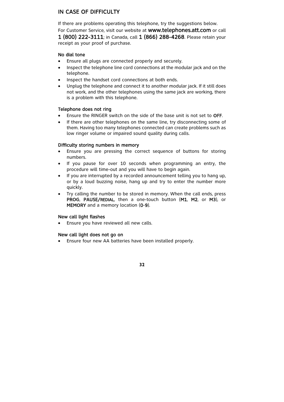 AT&T 265 User Manual | Page 34 / 36