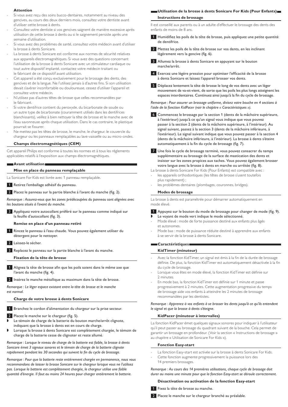 Philips Sonicare For Kids Brosse à dents sonique rechargeable User Manual | Page 6 / 13