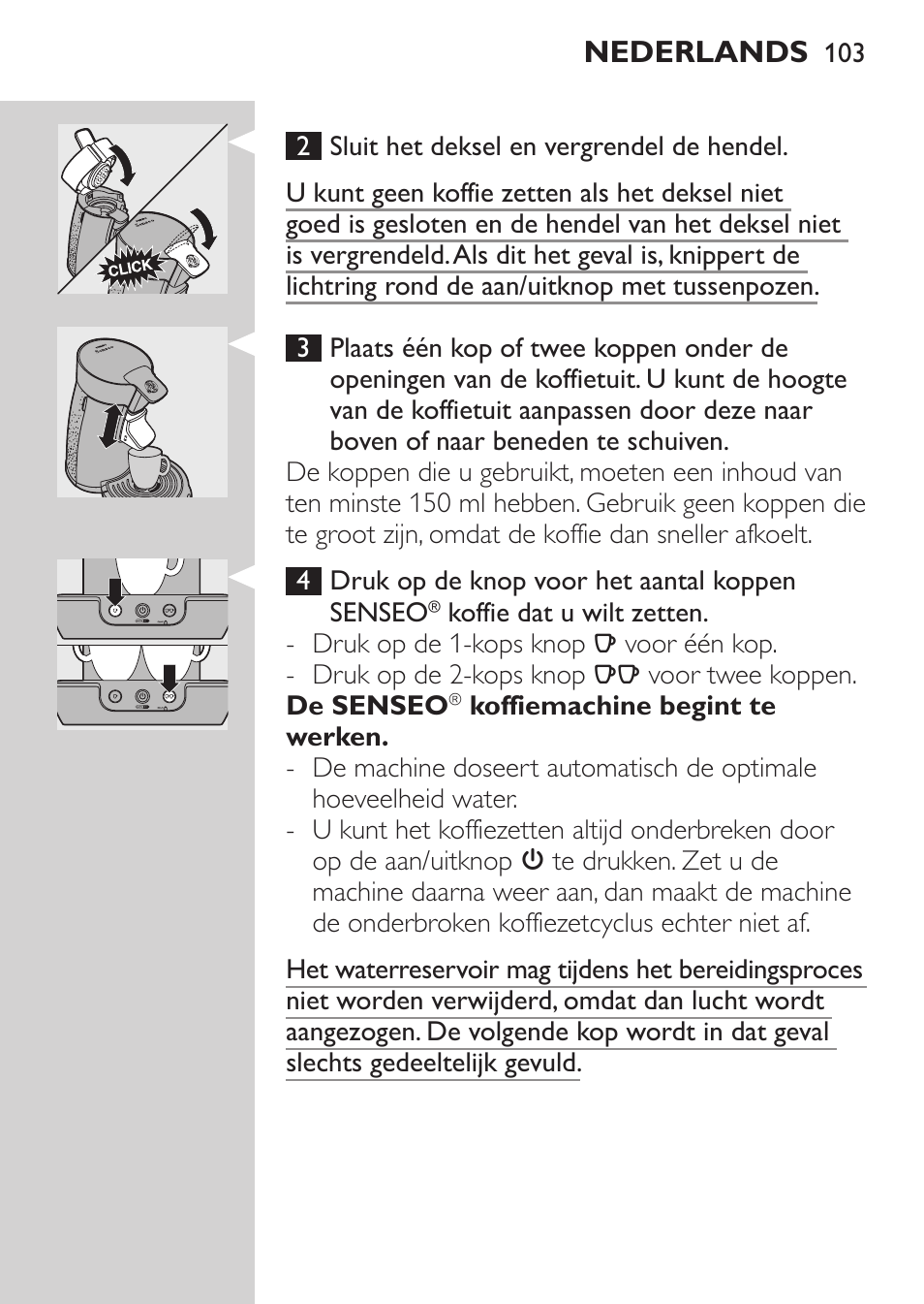 Nederlands | Philips SENSEO® Machine à café à dosettes User Manual | Page 103 / 122