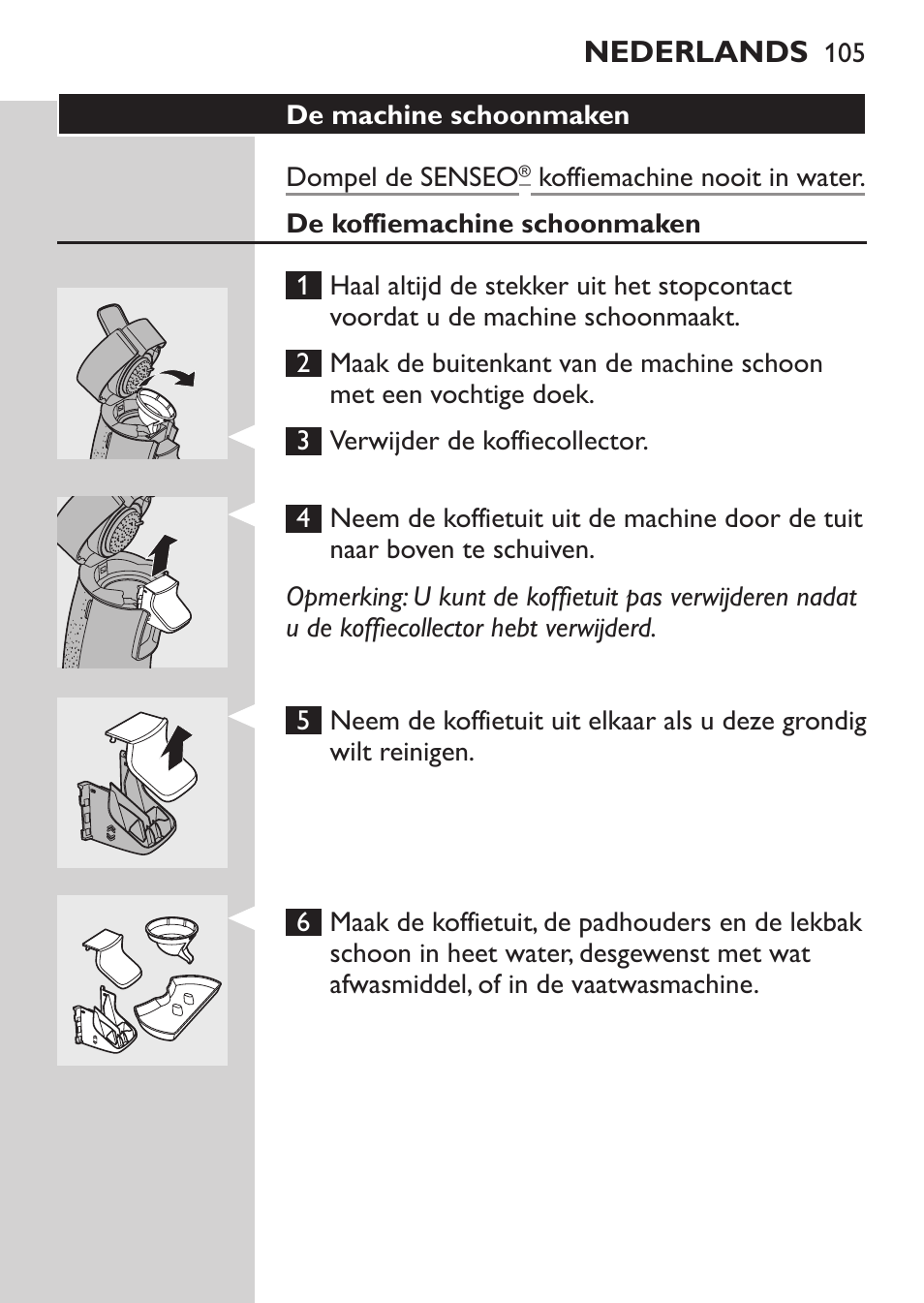 Philips SENSEO® Machine à café à dosettes User Manual | Page 105 / 122