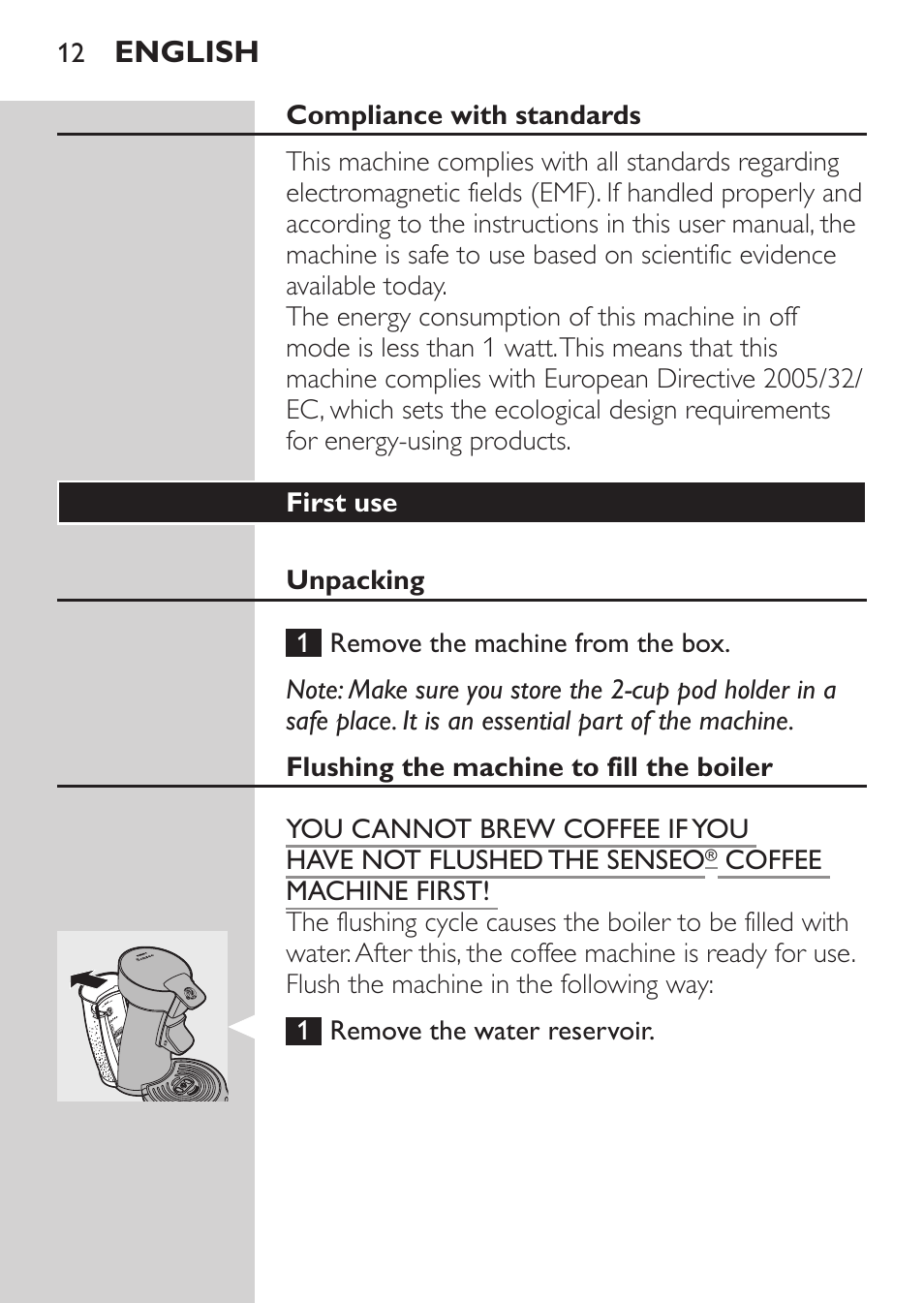 Philips SENSEO® Machine à café à dosettes User Manual | Page 12 / 122