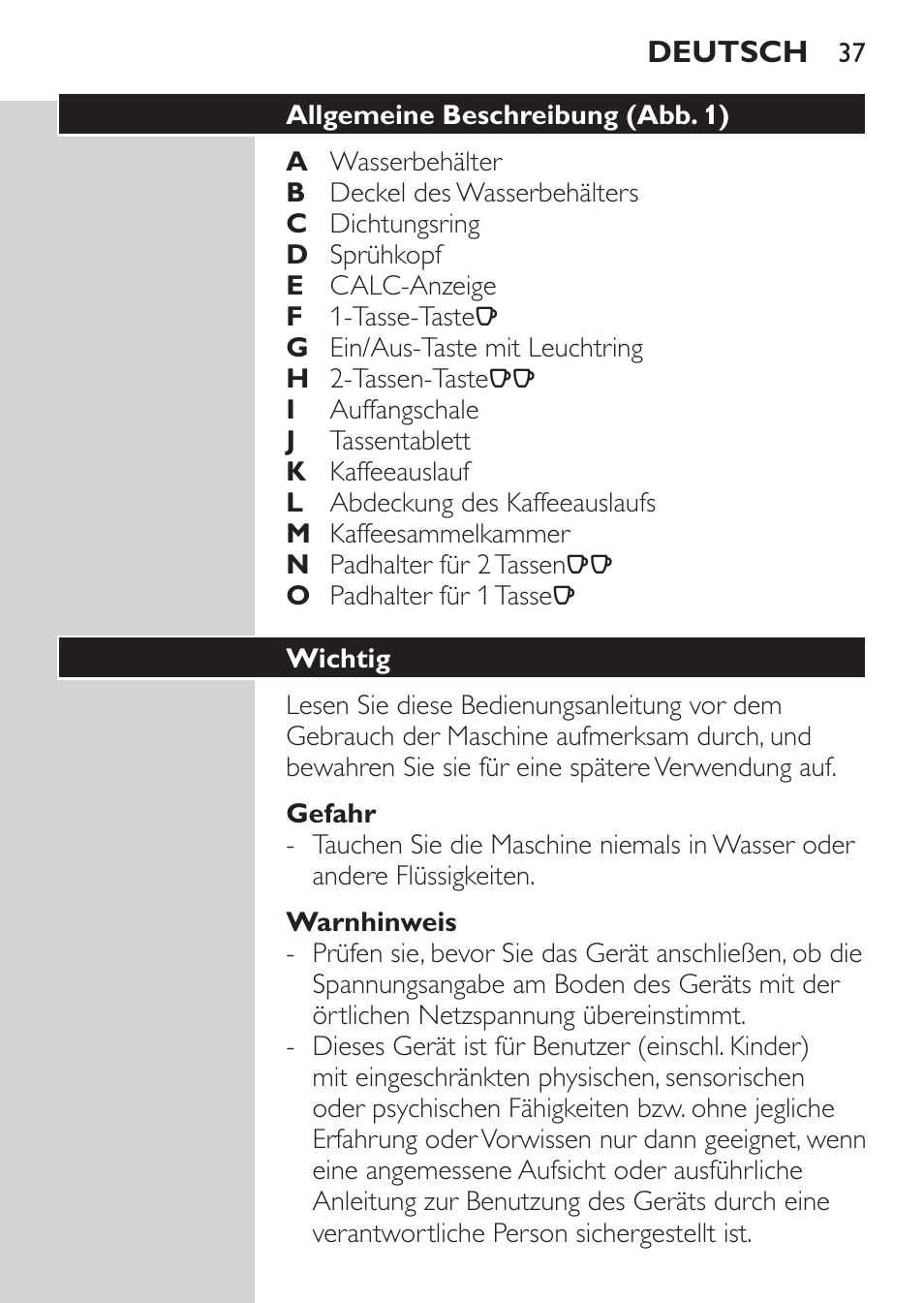Philips SENSEO® Machine à café à dosettes User Manual | Page 37 / 122