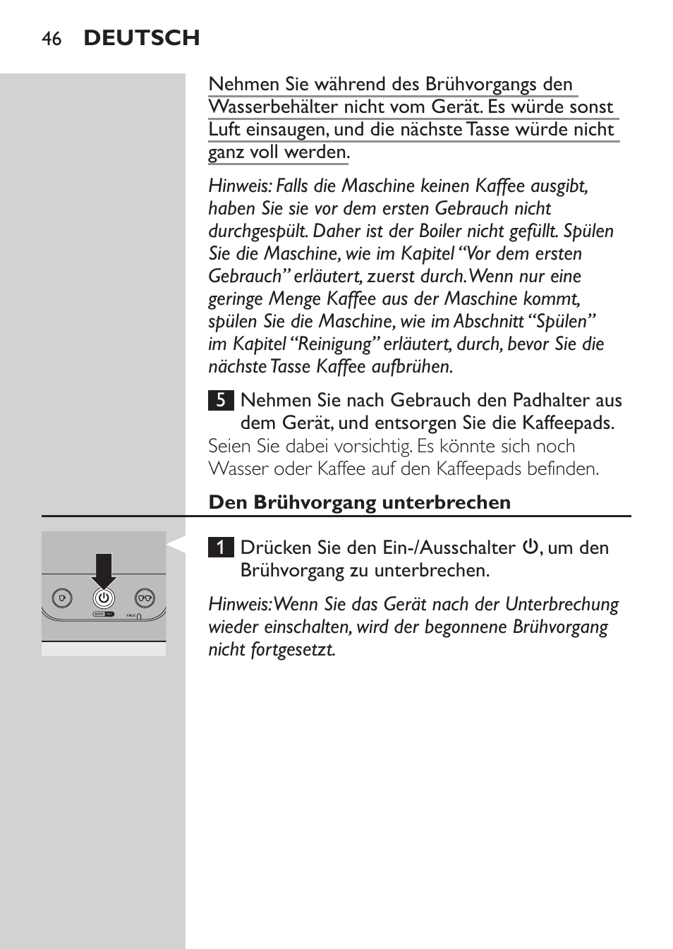 Philips SENSEO® Machine à café à dosettes User Manual | Page 46 / 122
