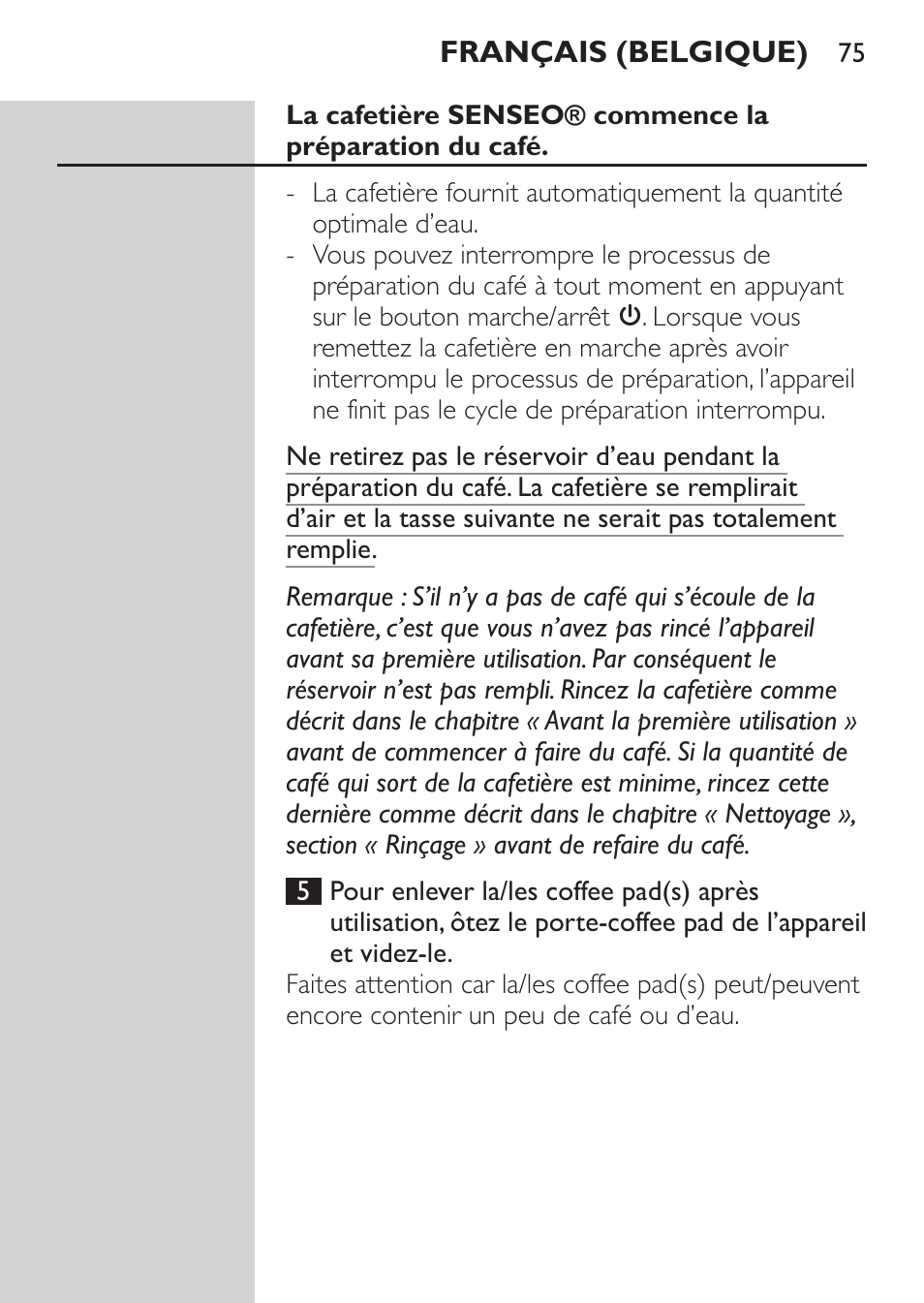 Philips SENSEO® Machine à café à dosettes User Manual | Page 75 / 122