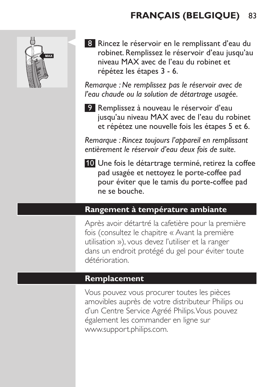 Philips SENSEO® Machine à café à dosettes User Manual | Page 83 / 122