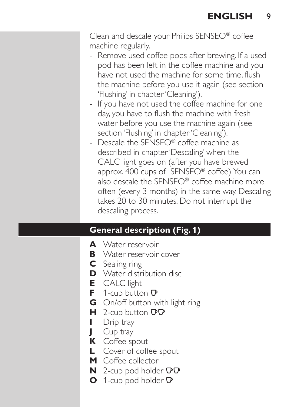 English | Philips SENSEO® Machine à café à dosettes User Manual | Page 9 / 122