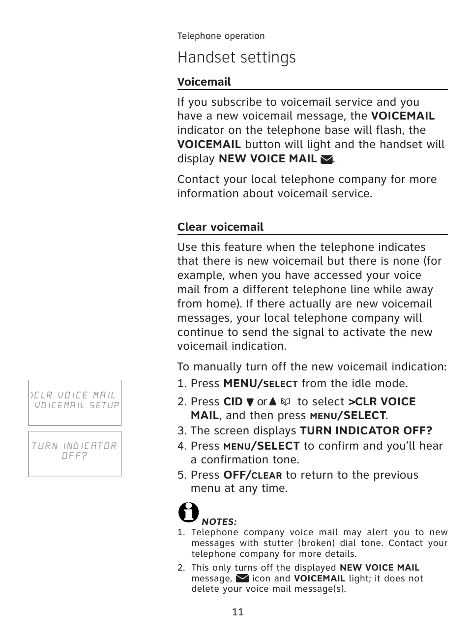 Handset settings | AT&T AT3111-2 User Manual | Page 15 / 61