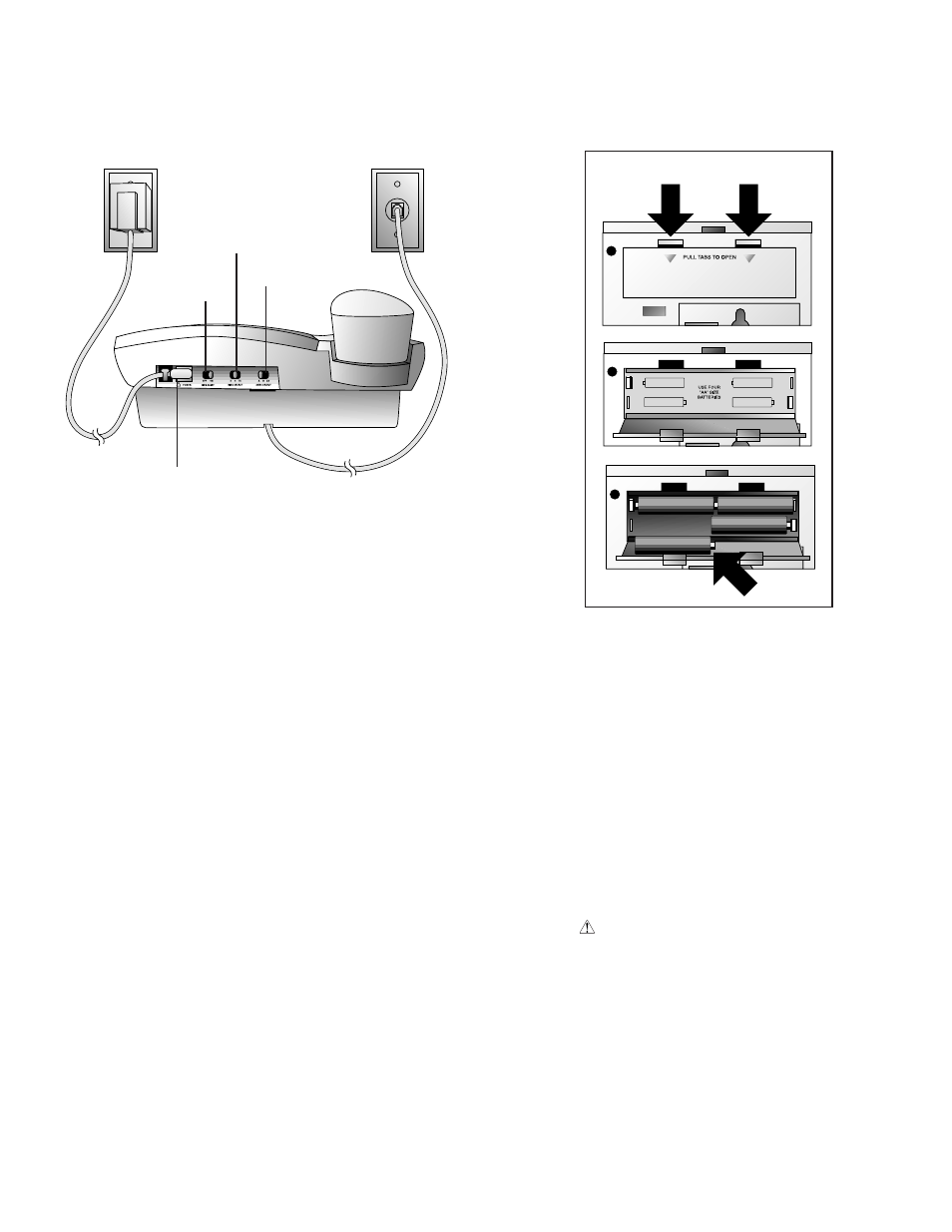 For table/desk installation | AT&T 1825 User Manual | Page 2 / 14