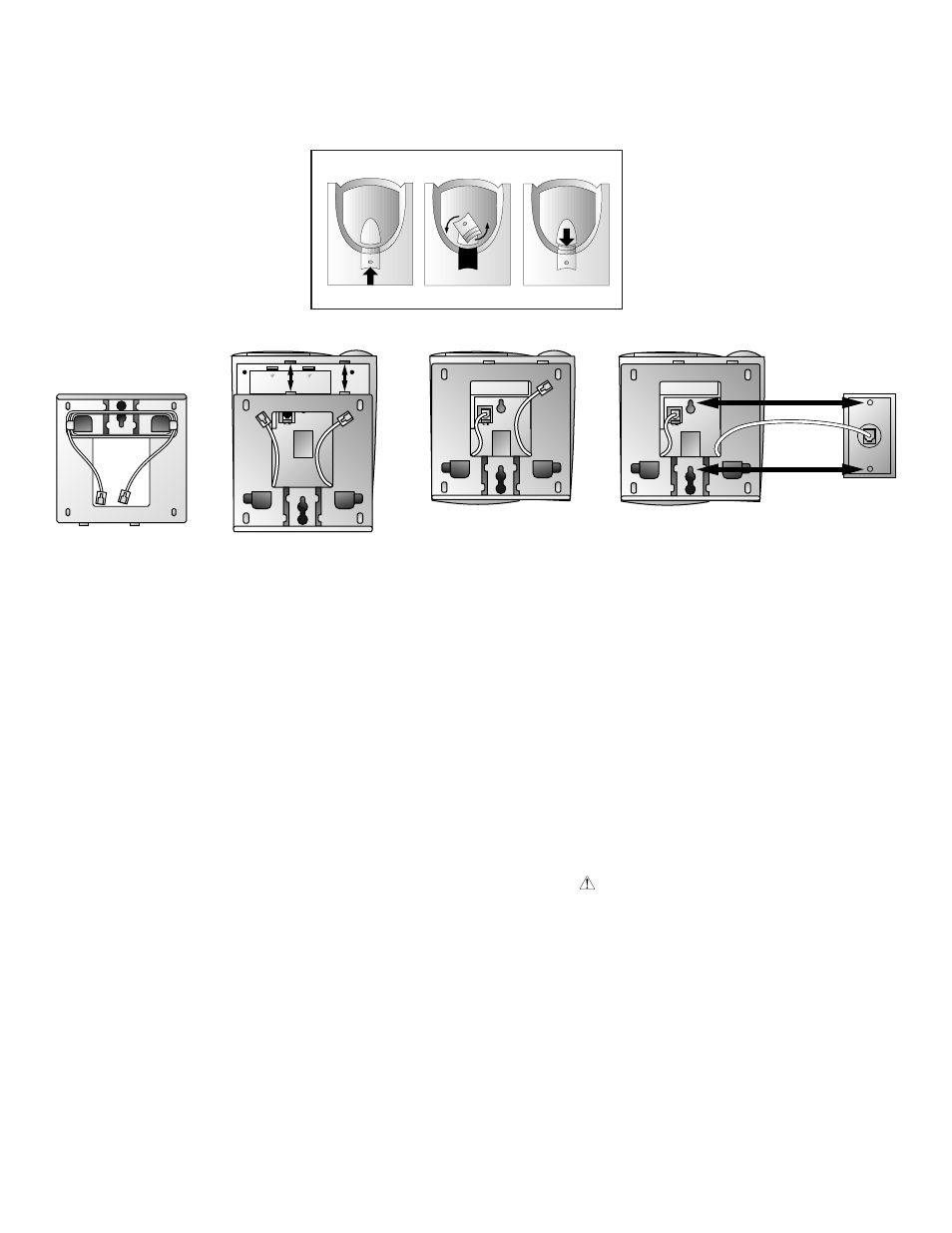 For wall installation | AT&T 1825 User Manual | Page 3 / 14