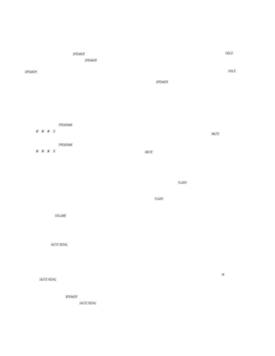 Hold, Mute, Flash | Temporary tone, Making/answering calls, Dial mode, Ringer volume, Handset/speakerphone volume control, Redial, Auto redial | AT&T 1825 User Manual | Page 5 / 14