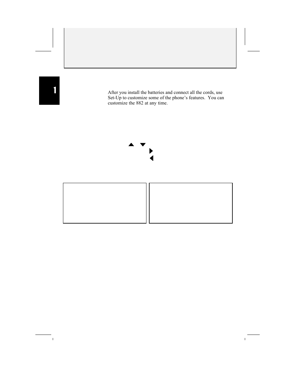 Using the menus, Set-up menu | AT&T 882 User Manual | Page 16 / 54