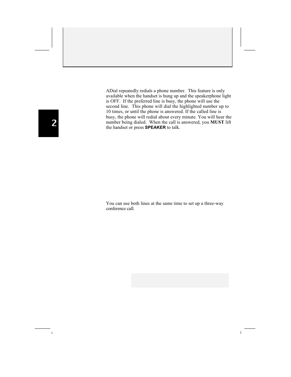 Operation, Adial, Conference call | AT&T 882 User Manual | Page 26 / 54