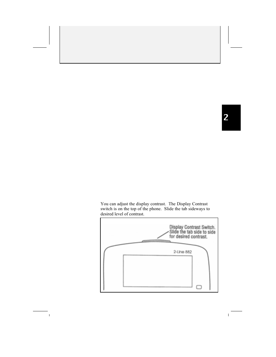 Operation, Conference call options, Adjusting the display contrast | AT&T 882 User Manual | Page 27 / 54