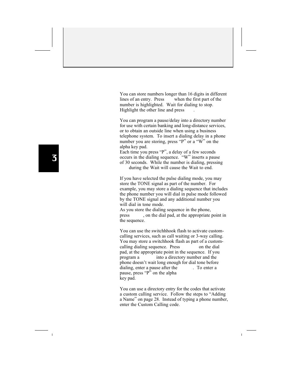 Directory, Special dialing features | AT&T 882 User Manual | Page 36 / 54