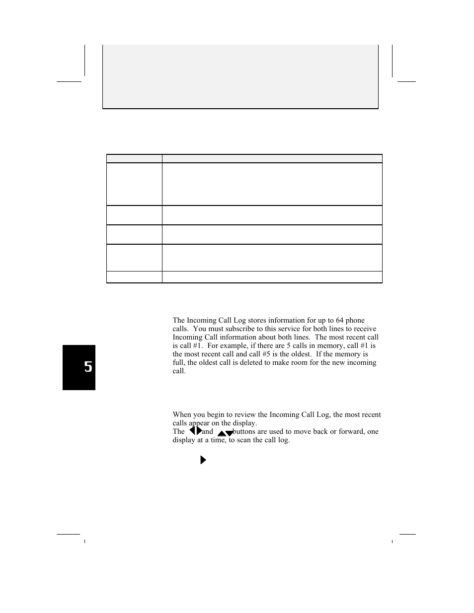 Call identification, Incoming call messages, Incoming call log (inlog) | Reviewing inlog | AT&T 882 User Manual | Page 44 / 54