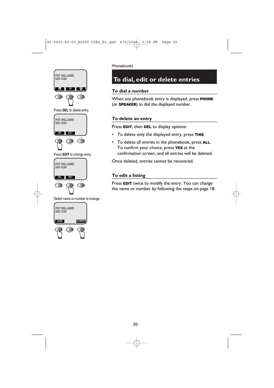 AT&T E2555 User Manual | Page 22 / 46