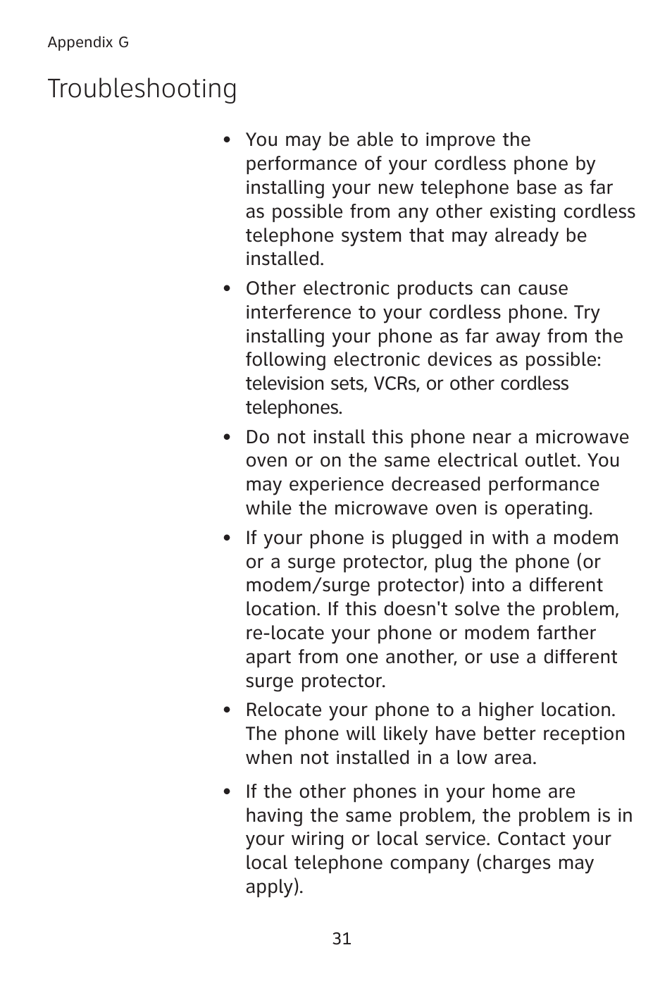 Troubleshooting | AT&T TL90078 User Manual | Page 35 / 41
