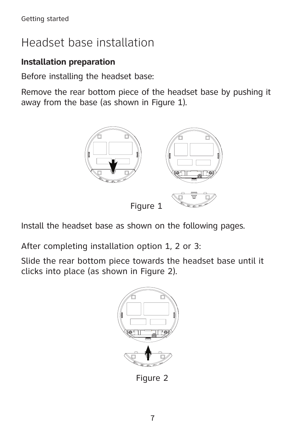 Headset base installation | AT&T TL7610 User Manual | Page 13 / 72