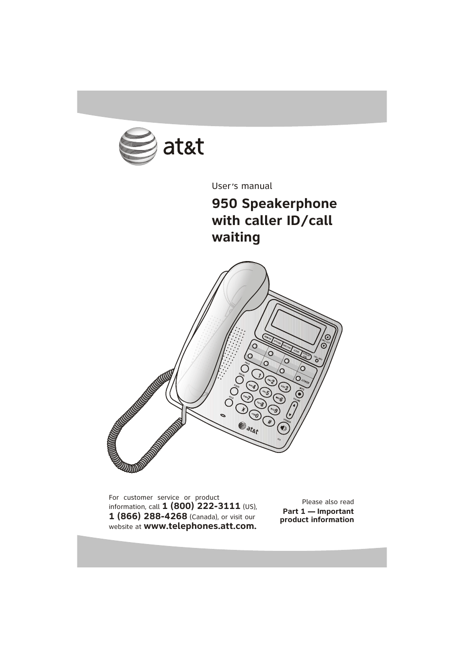 AT&T 950 Speakerphone User Manual | 41 pages