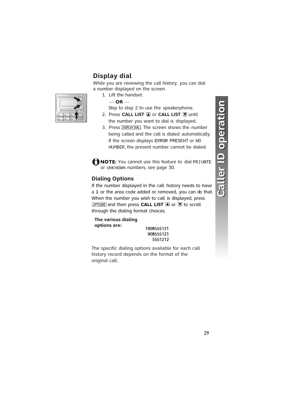 Caller id o peration caller id o peration | AT&T 950 Speakerphone User Manual | Page 31 / 41