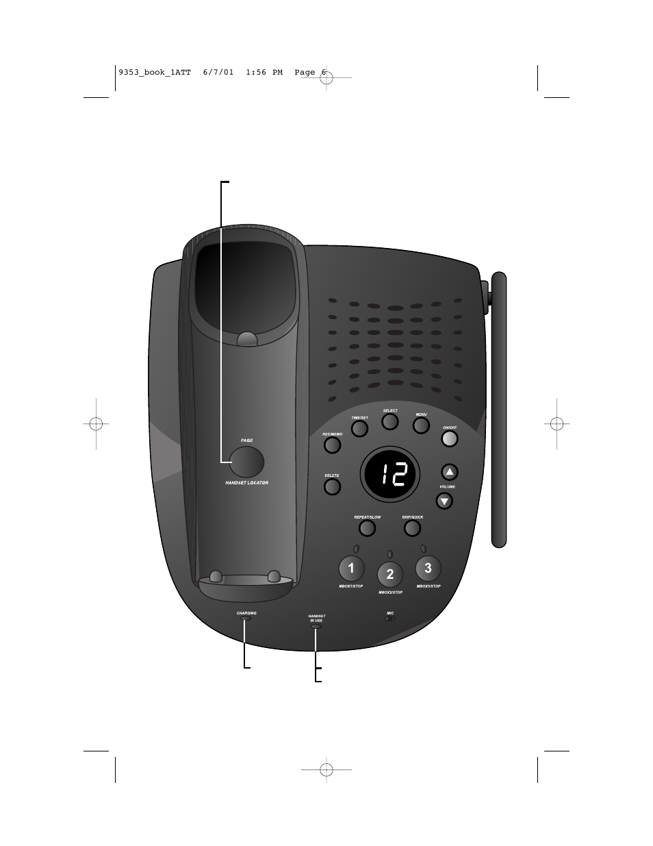 Telephone operation | AT&T 9353 User Manual | Page 10 / 24