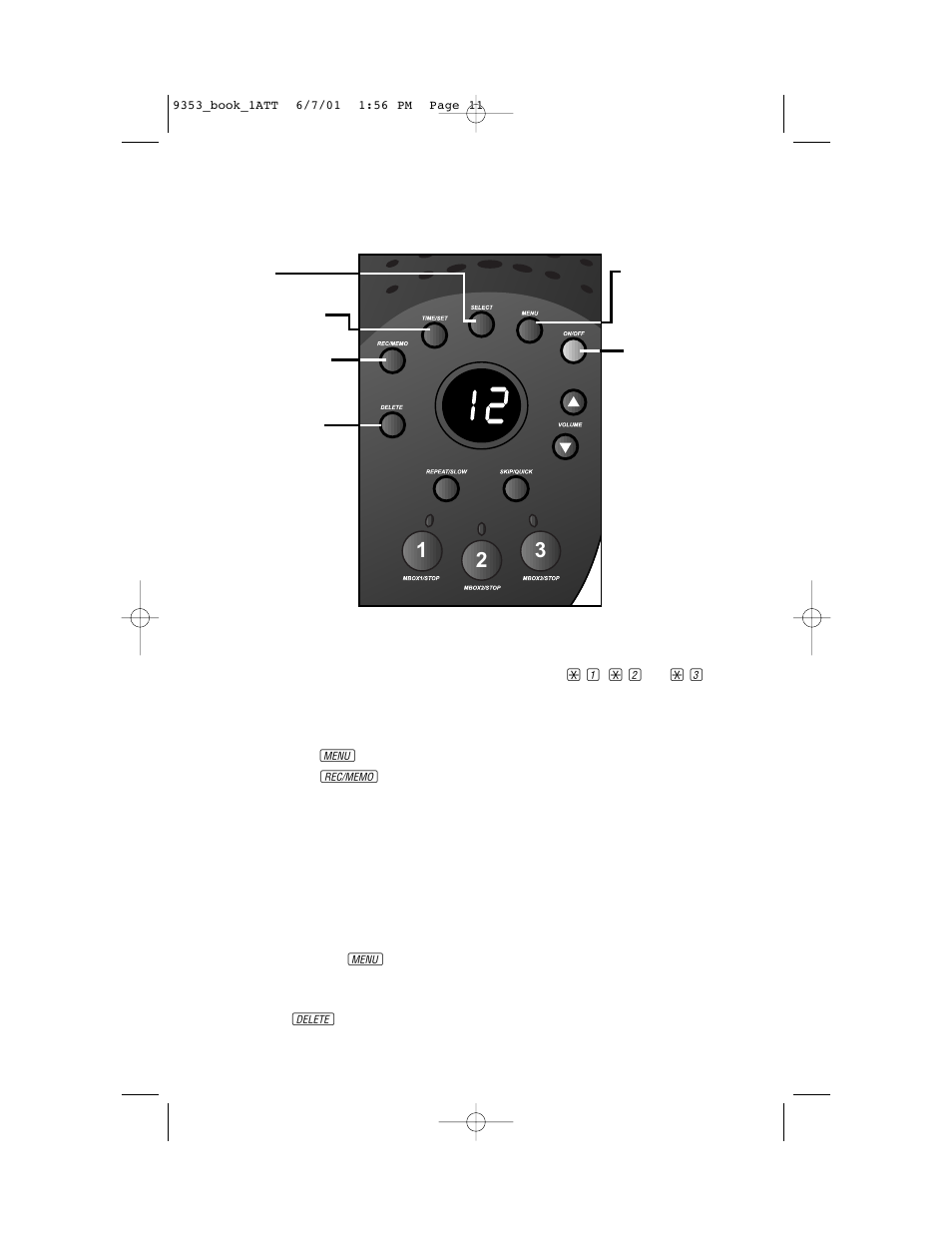 Answering system operation, At the base, Record your announcement | AT&T 9353 User Manual | Page 15 / 24