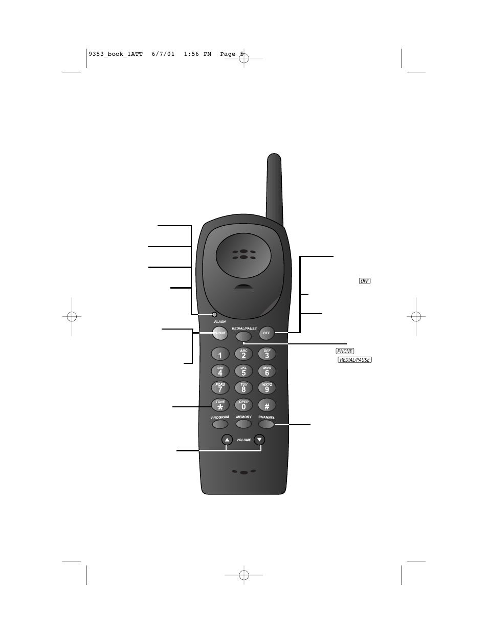 Telephone operation | AT&T 9353 User Manual | Page 9 / 24