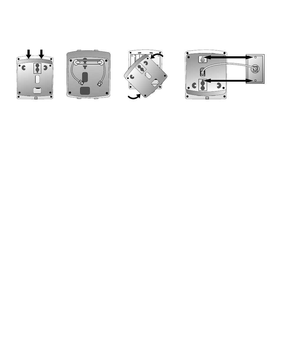 For wall installation | AT&T 7710 User Manual | Page 3 / 12