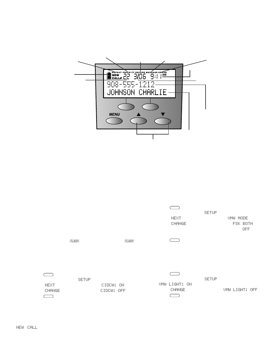 About caller identification, Call waiting, New call light and indicator | Message waiting indicator | AT&T 7710 User Manual | Page 7 / 12