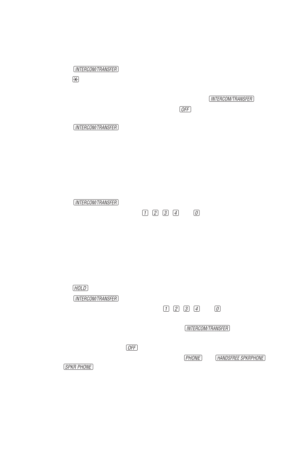 Intercom/transfer operation, Handset to base and all handsets, Transfer calls | AT&T 2440 User Manual | Page 21 / 29