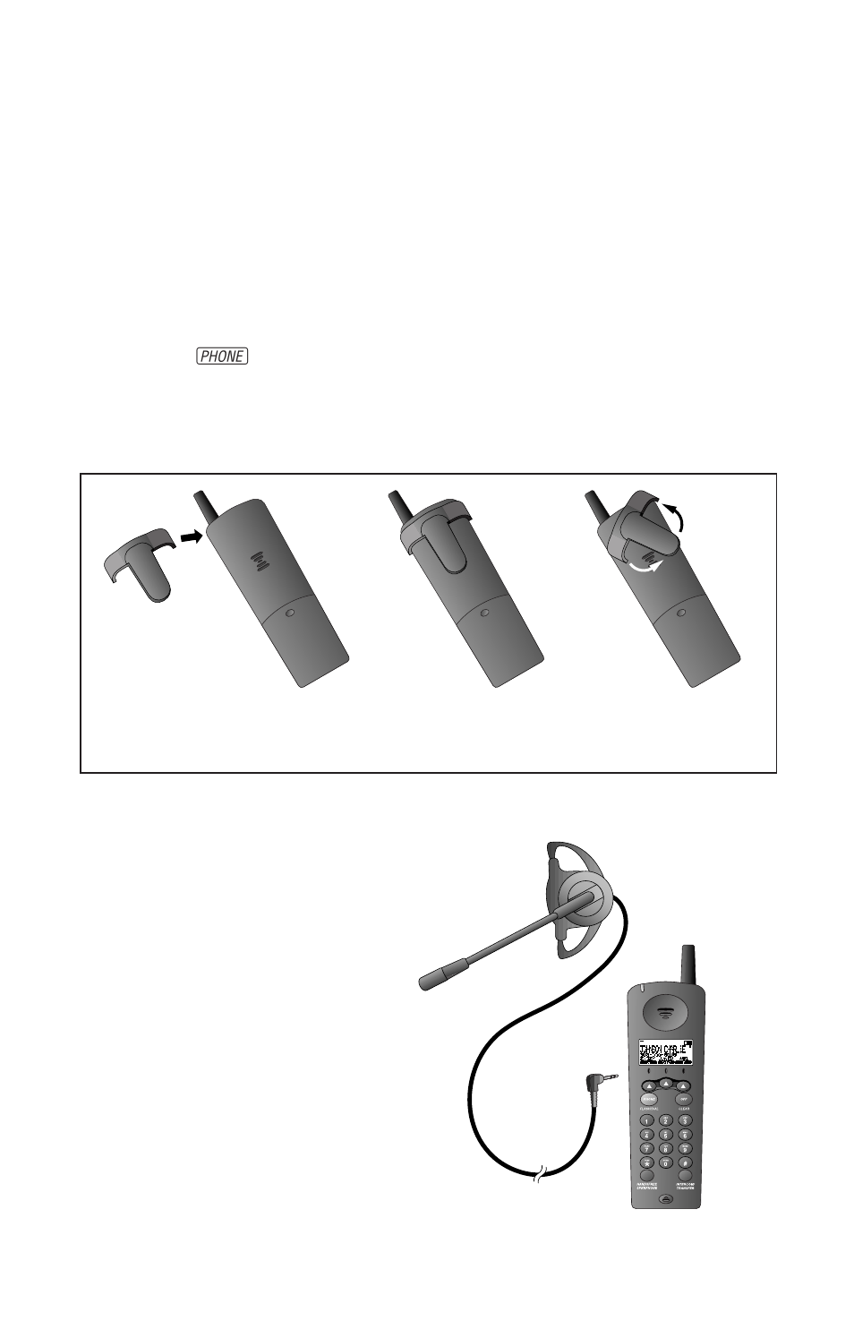 Installation, Belt clip, Headset | AT&T 2440 User Manual | Page 6 / 29